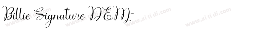 Billie Signature DEM字体转换